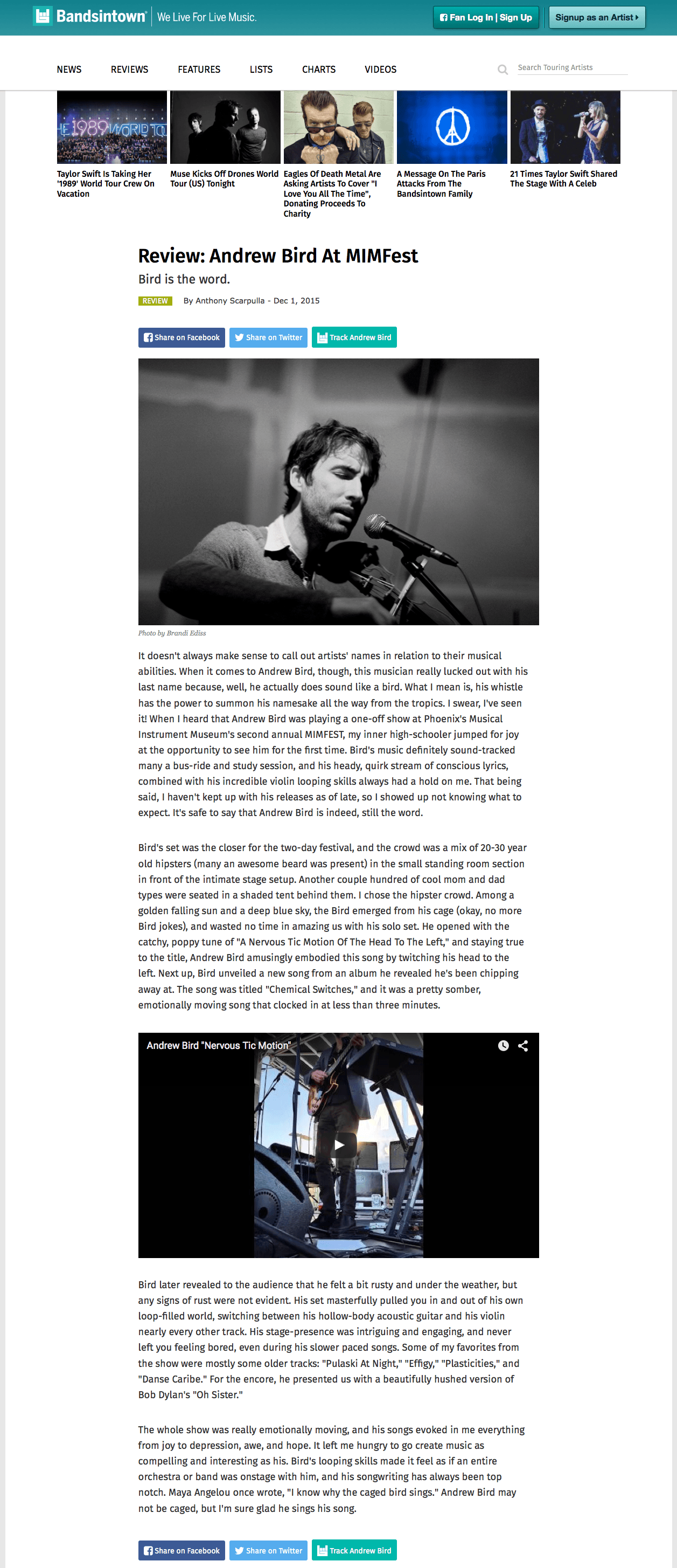 Bandsintown work sample 7